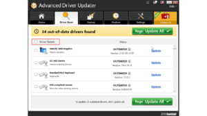 Advanced Driver Updater - Drive Scan