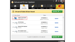 Advanced Driver Updater - Drive Scan Intel