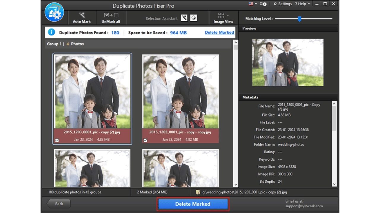 Duplicate Photos Fixer Pro - Delete Marked